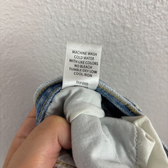 Pistola Womens Blue Striped Stretch High Rise Straight Leg Denim Jeans Size 28 - Picture 7 of 11